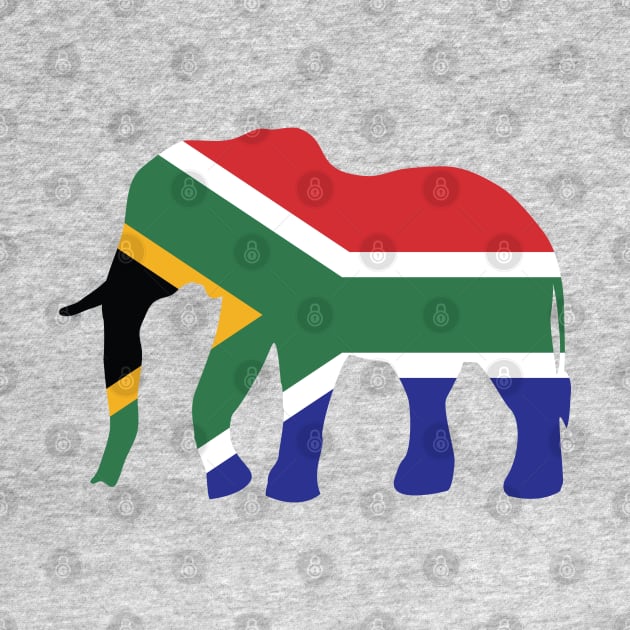 Elephant South Africa Flag by mstory